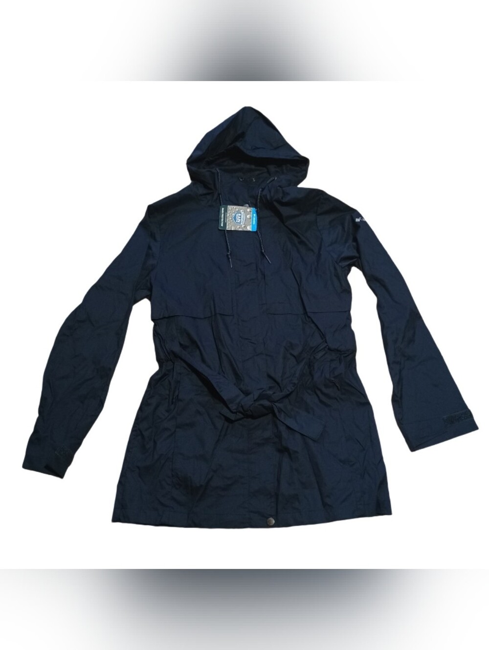 Columbia Sportswear Rain Protector Hooded Jacket Coat Navy Blue NWT Size M